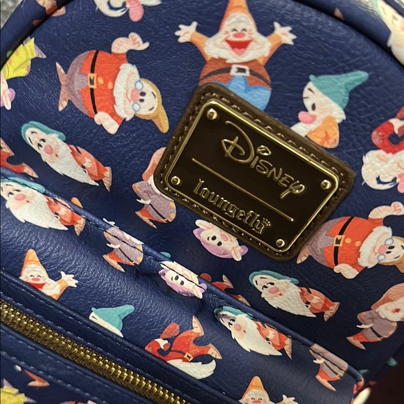 Disney Loungefly Dwarf Print Navy Backpack main image 2